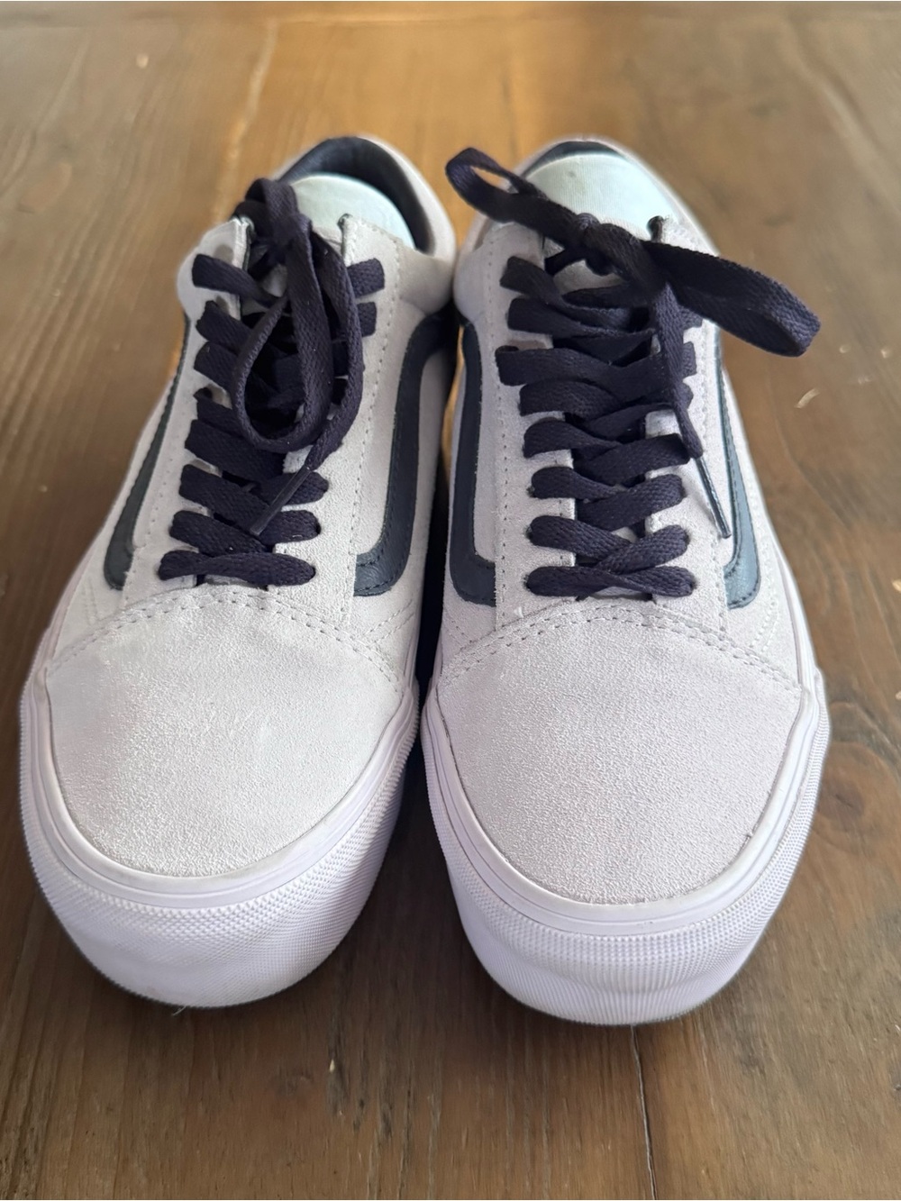Vans Old Skool Stackform Lavender Suede Platform Sneakers 8